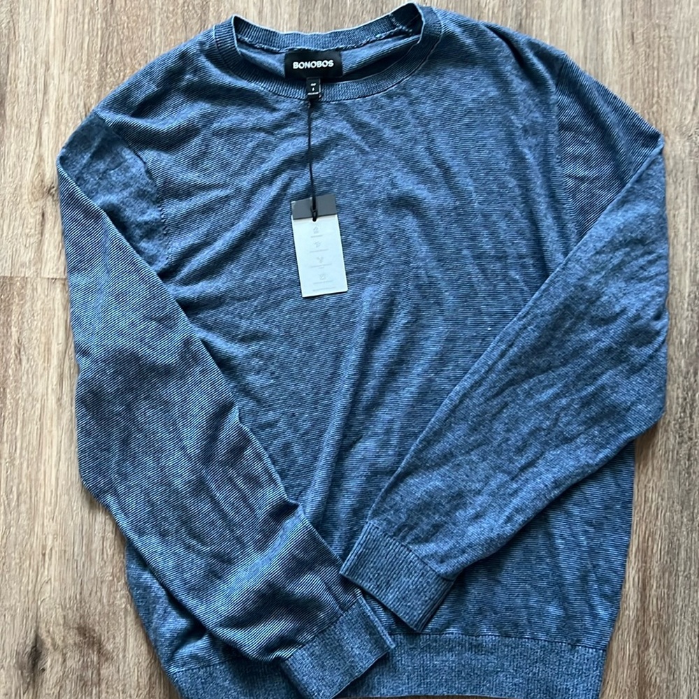 NWT Bonobos Men’s Lightweight Crewneck Sweater Large Slim